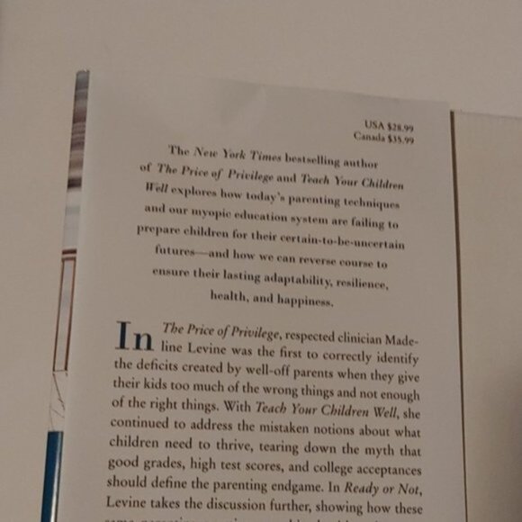 3/$13 Ready or Not adult non-fiction book by Madeline Levine PhD 2021 - Picture 3 of 7